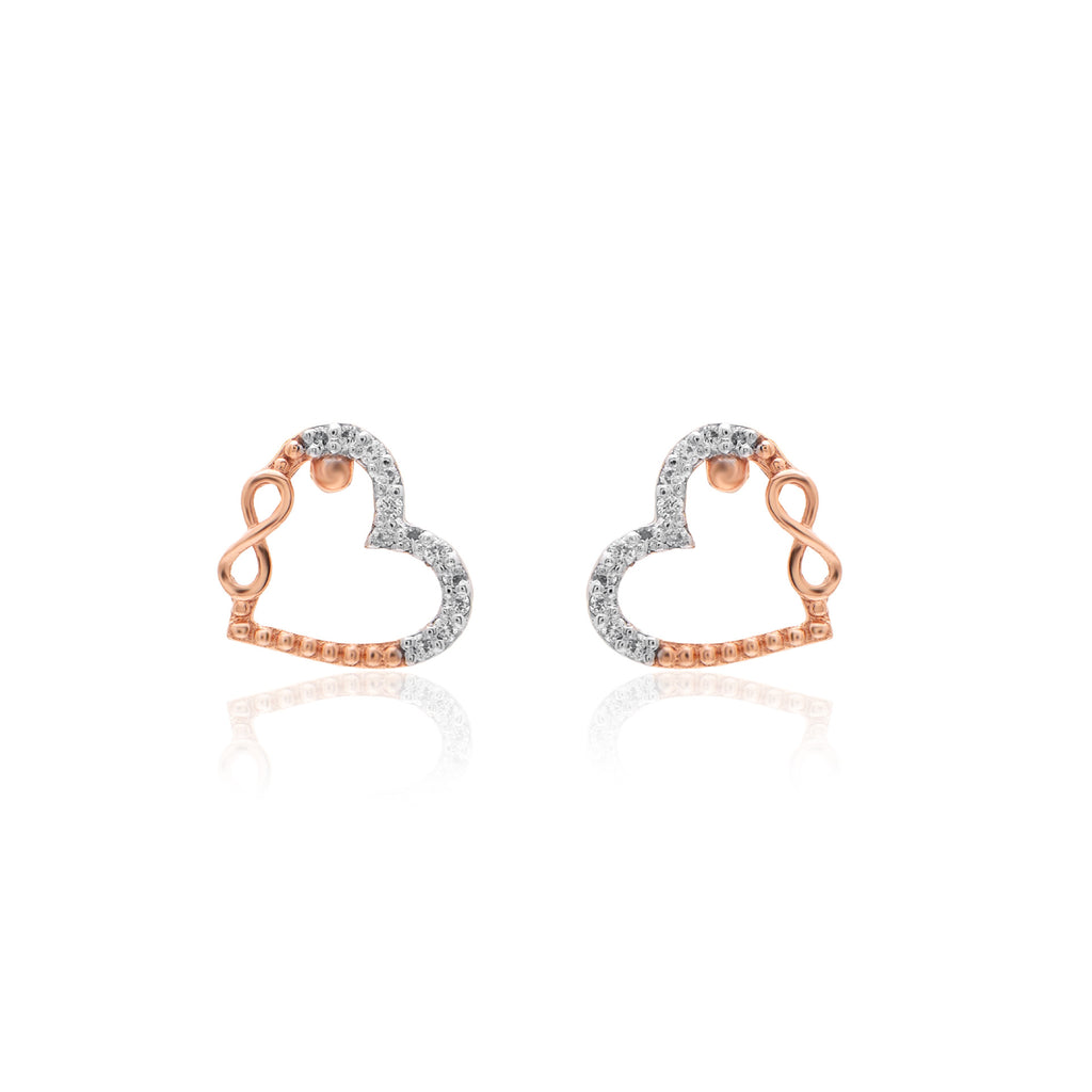 Heartline Hoop Diamond Earrings – front studio view