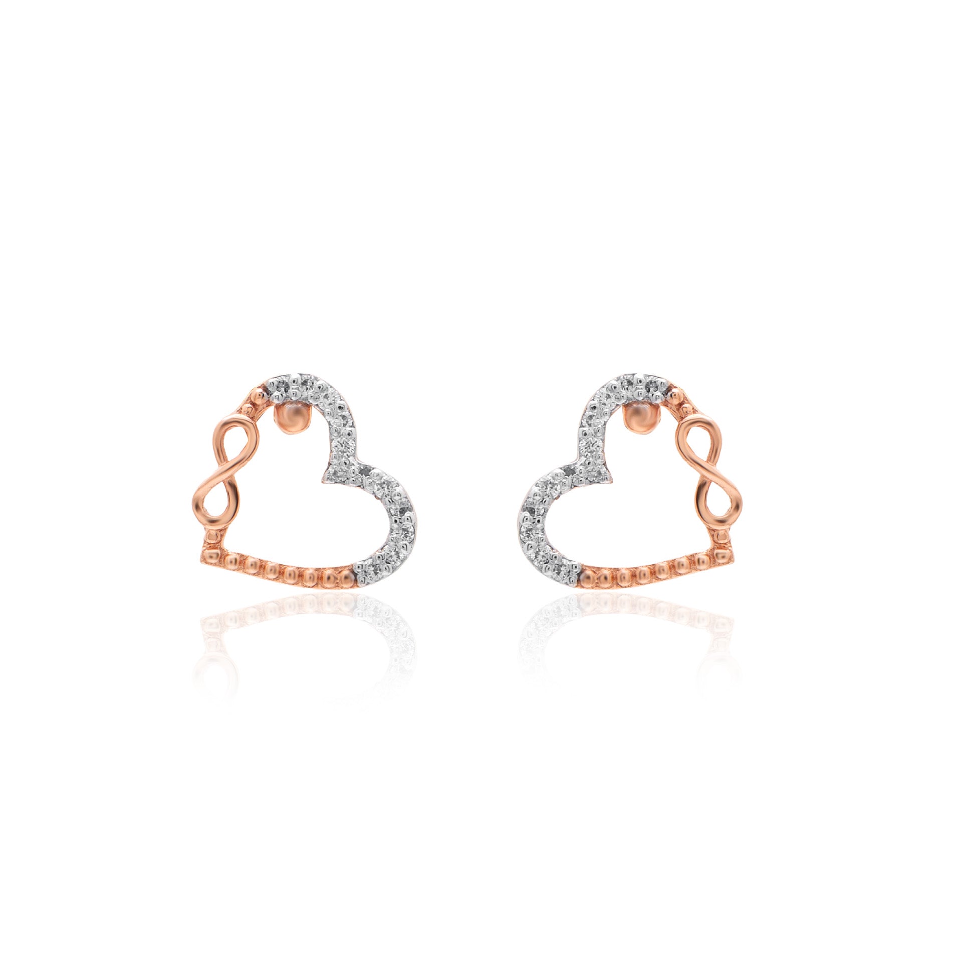 Heartline Hoop Diamond Earrings – front studio view