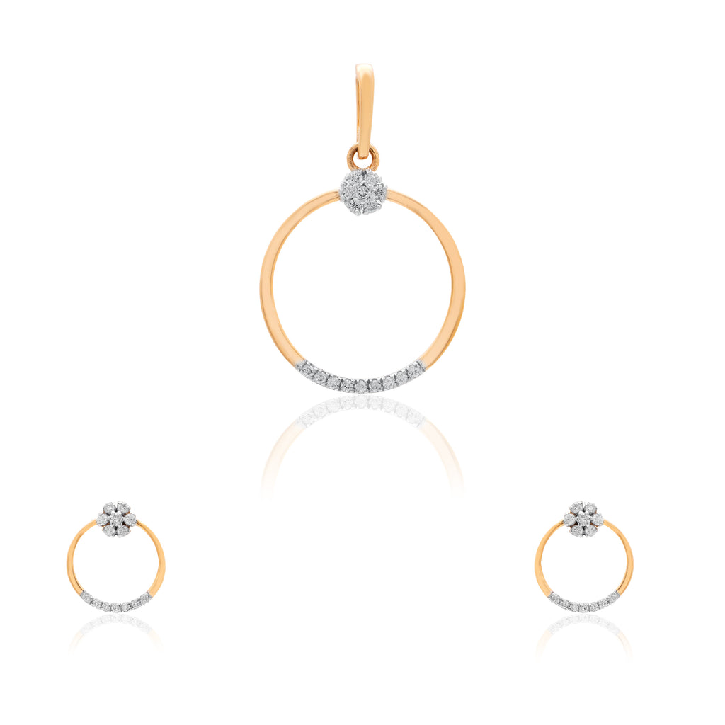 Halo Circle Diamond Pendant – alternate studio view