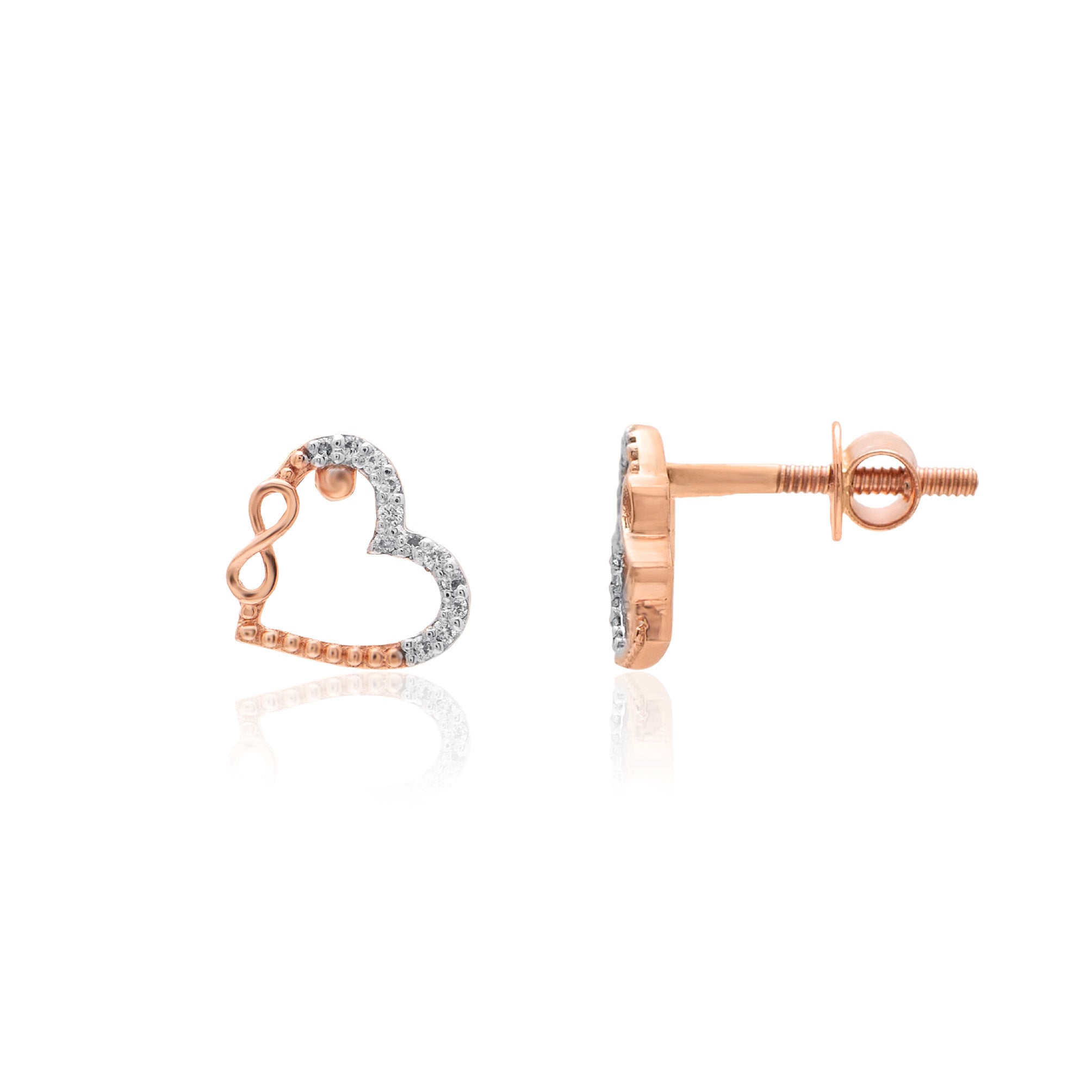 Floral Halo Diamond Earrings – studio view 2