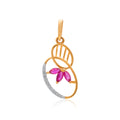 Roseate Ribbon Diamond Pendant – front studio view