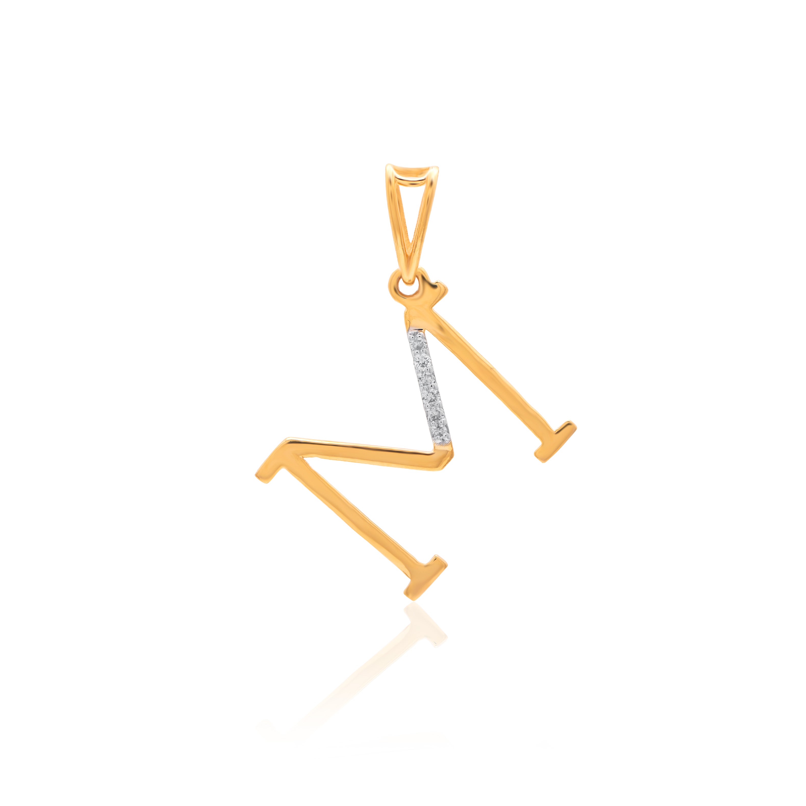 Heartbeat Line Diamond Pendant – front studio view