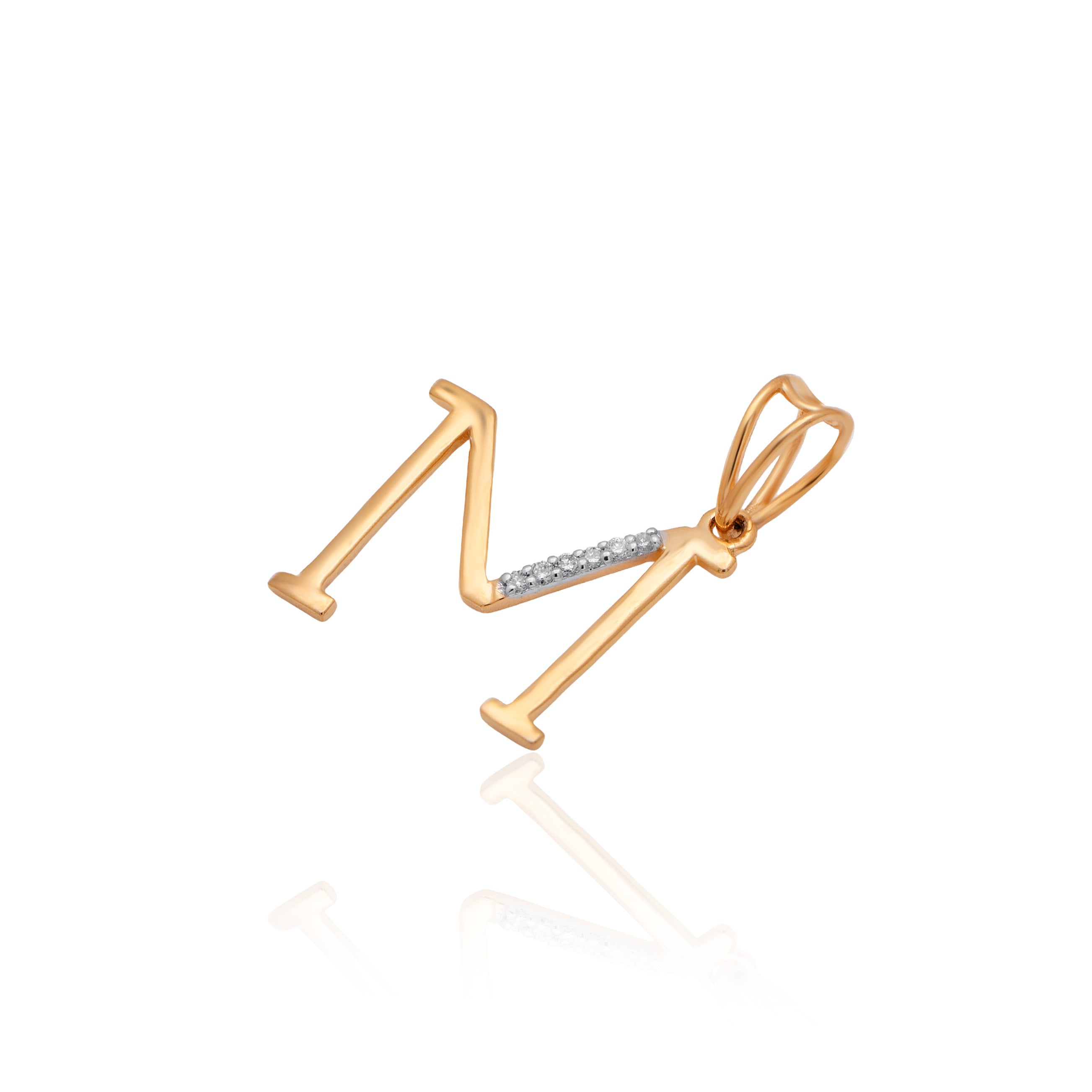 Heartbeat Line Diamond Pendant – alternate studio view