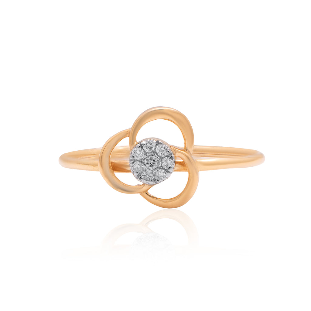 Golden Petal Glow Ring