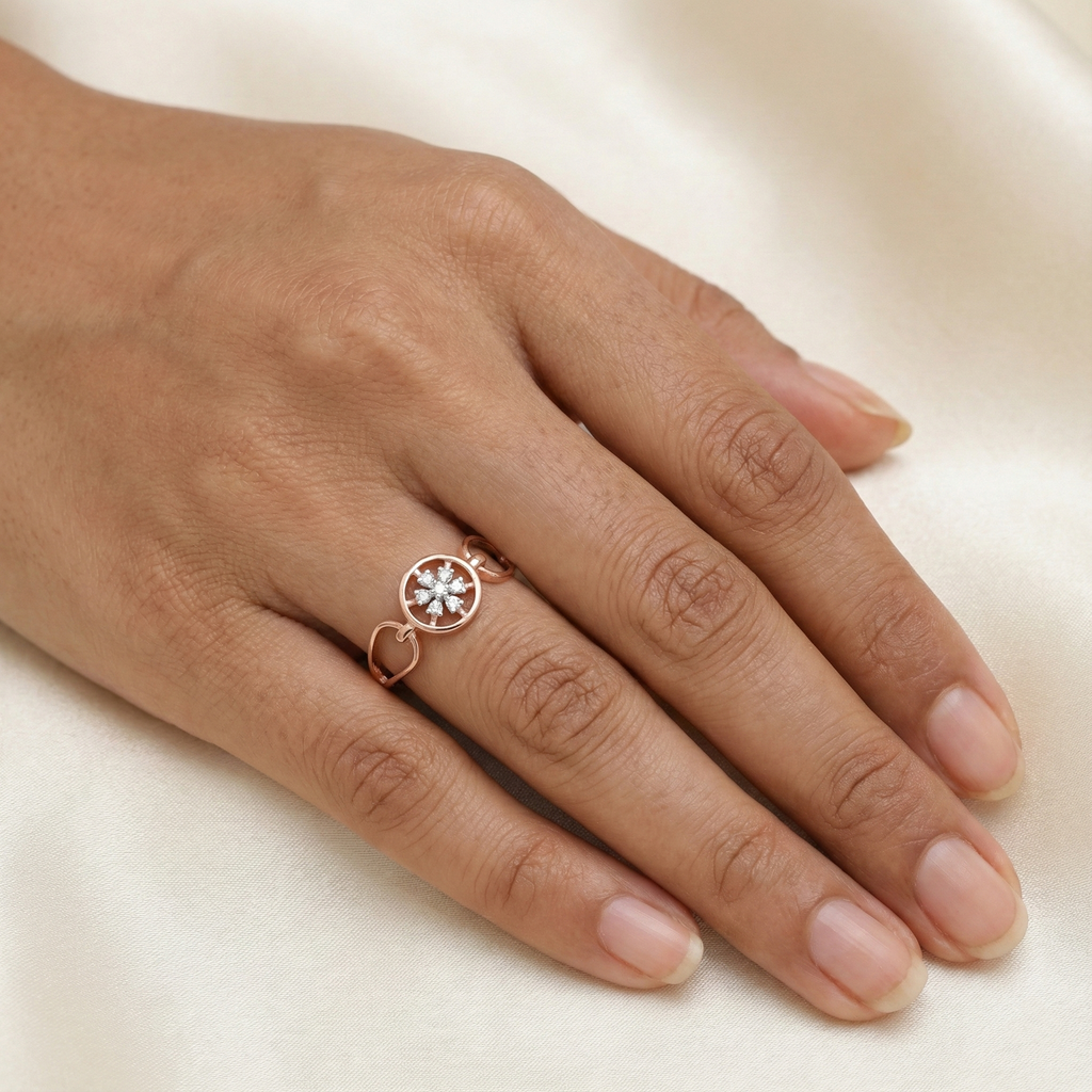 Blossom Trail Diamond Gold Ring