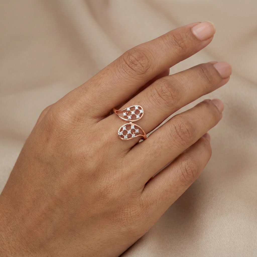 Celestial Cluster Diamond Gold Ring