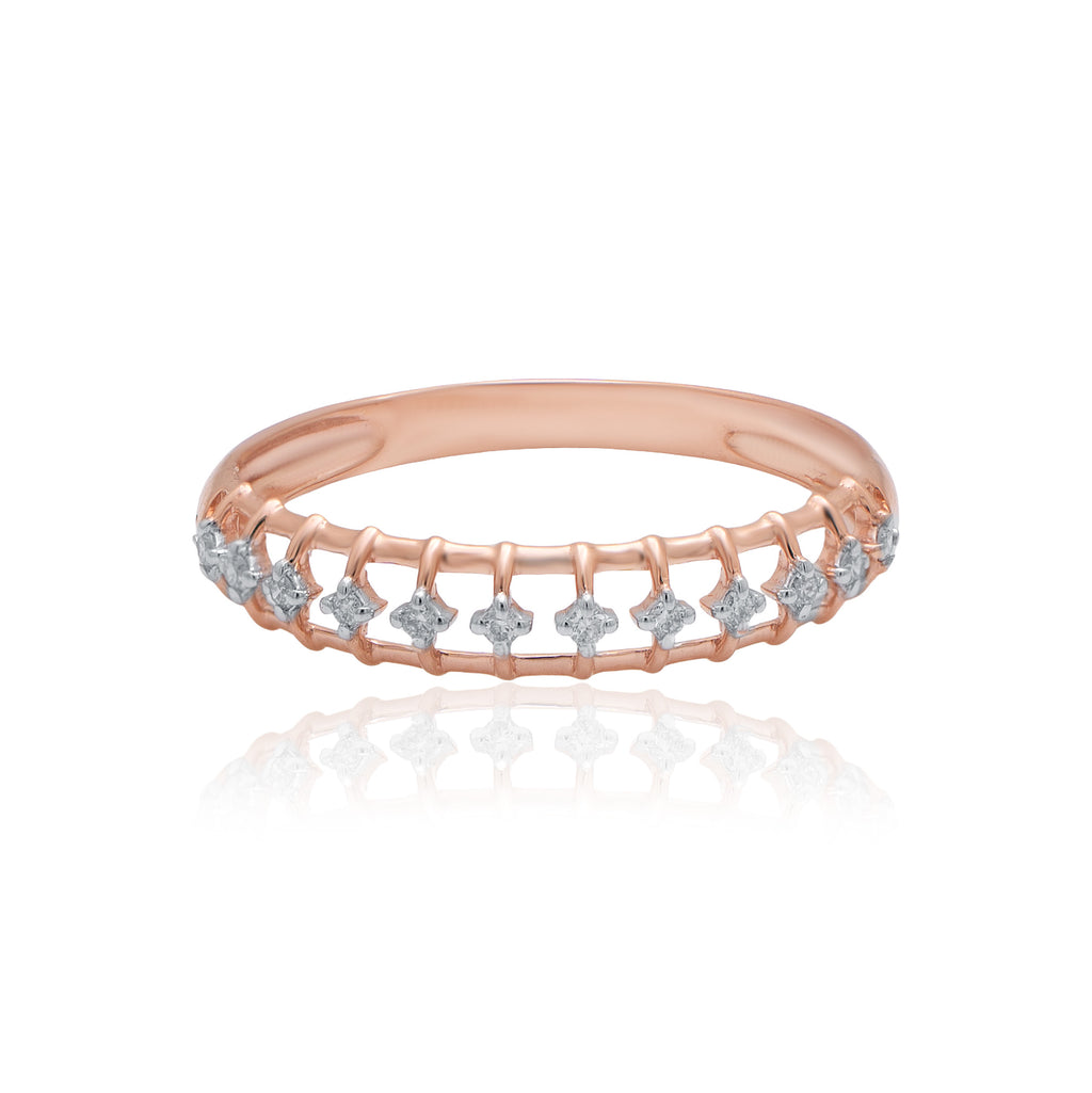 Radiant Row Diamond Gold Ring