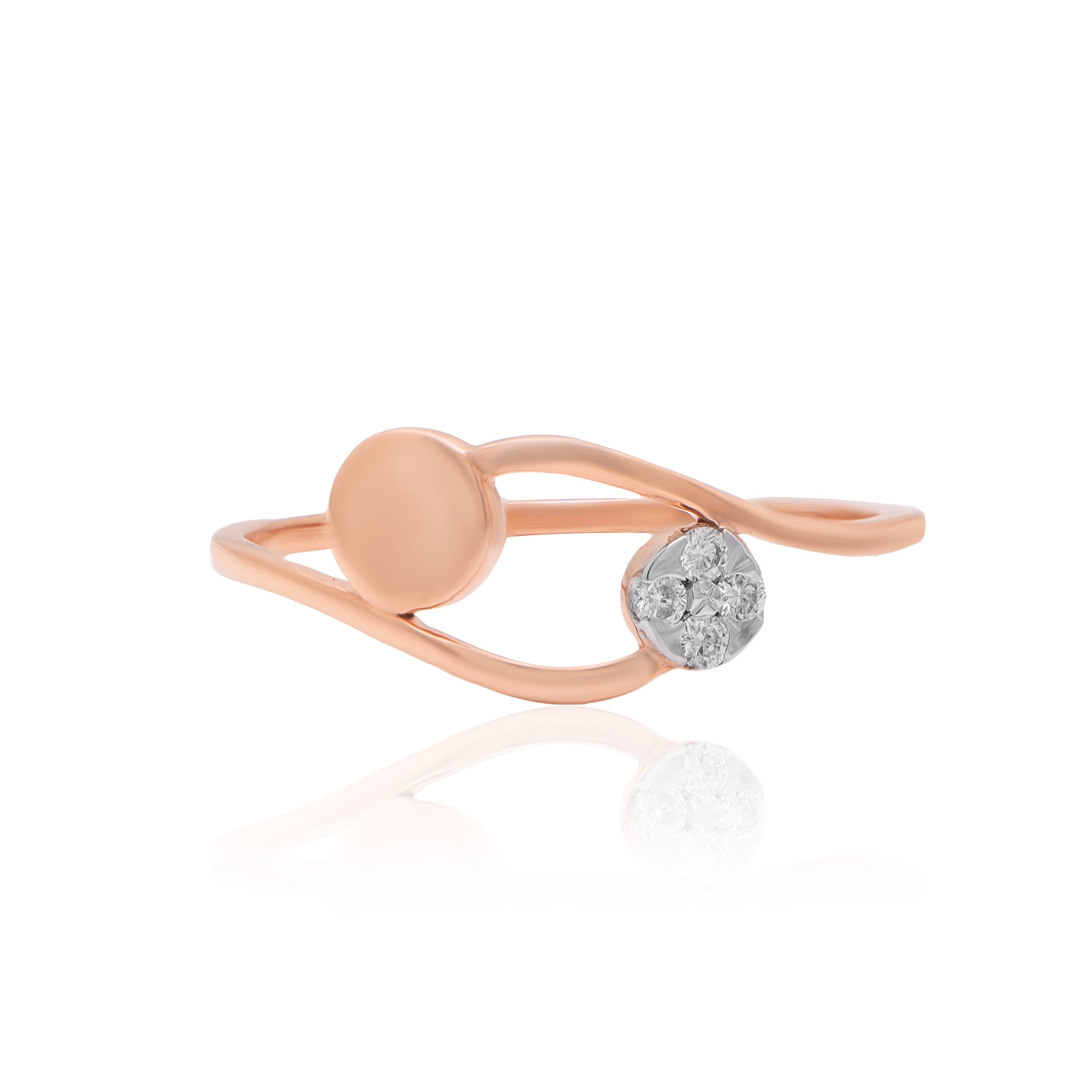 Serene Linea Diamond Gold Ring