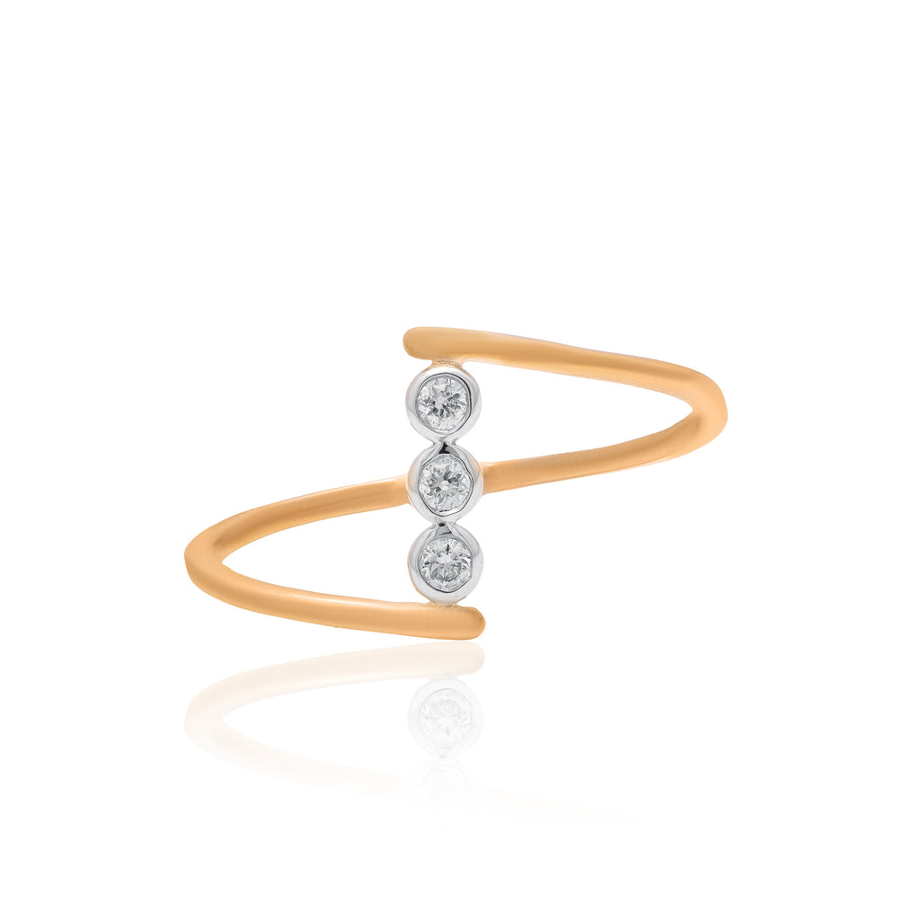 Minimal Grace Diamond Gold Ring