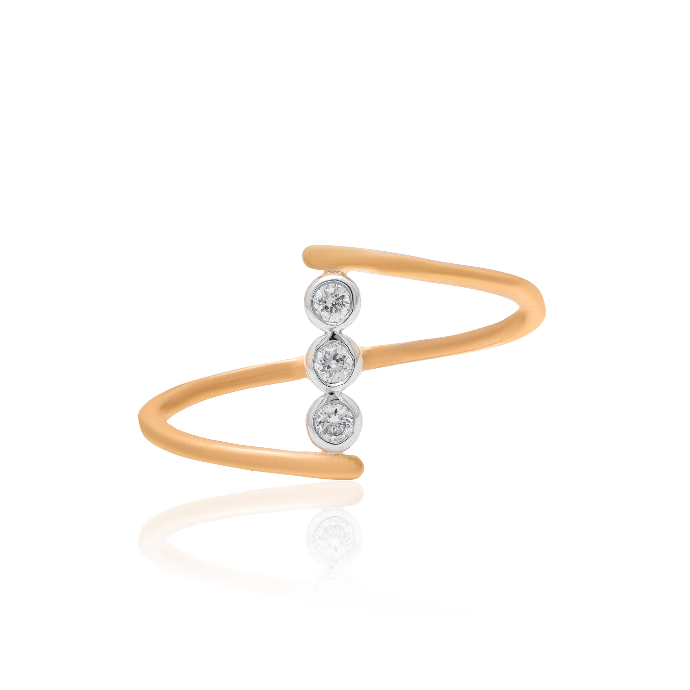 Minimal Grace Diamond Gold Ring