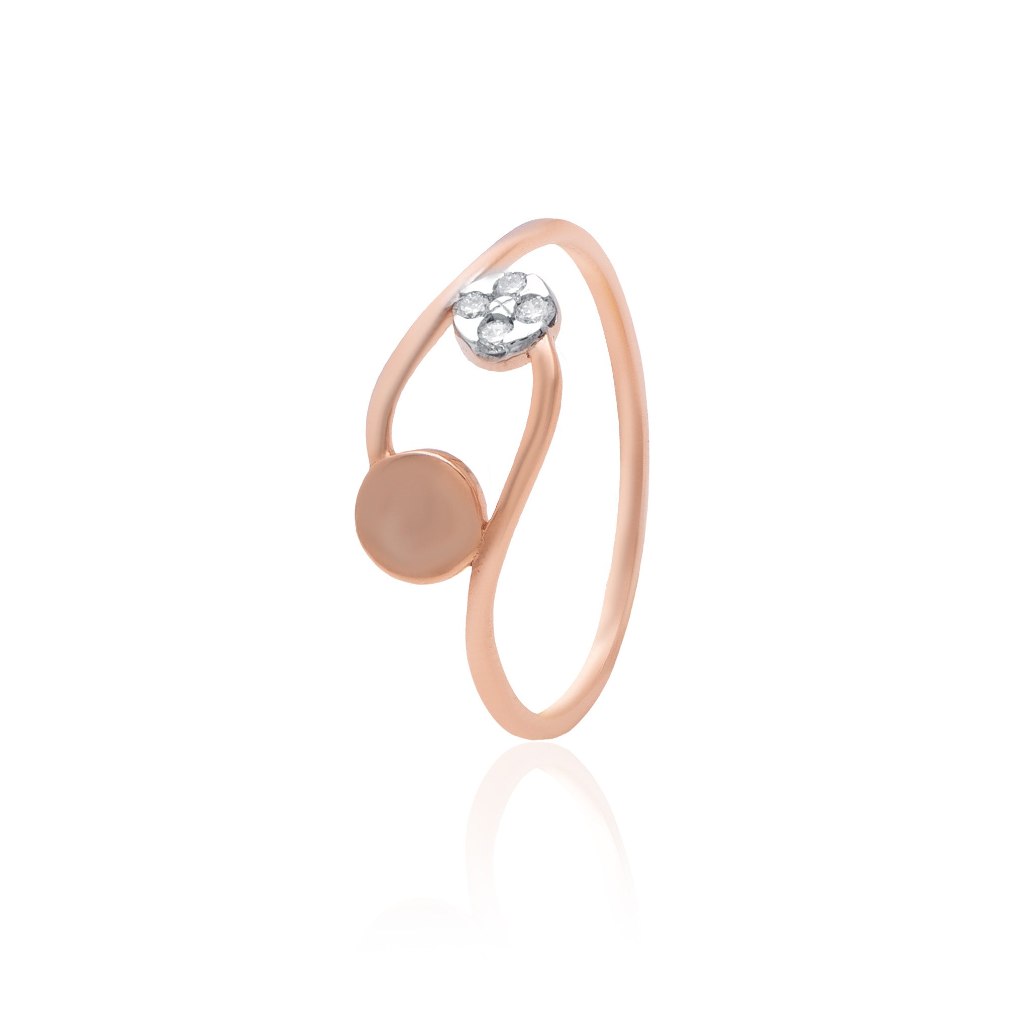 Serene Linea Diamond Gold Ring