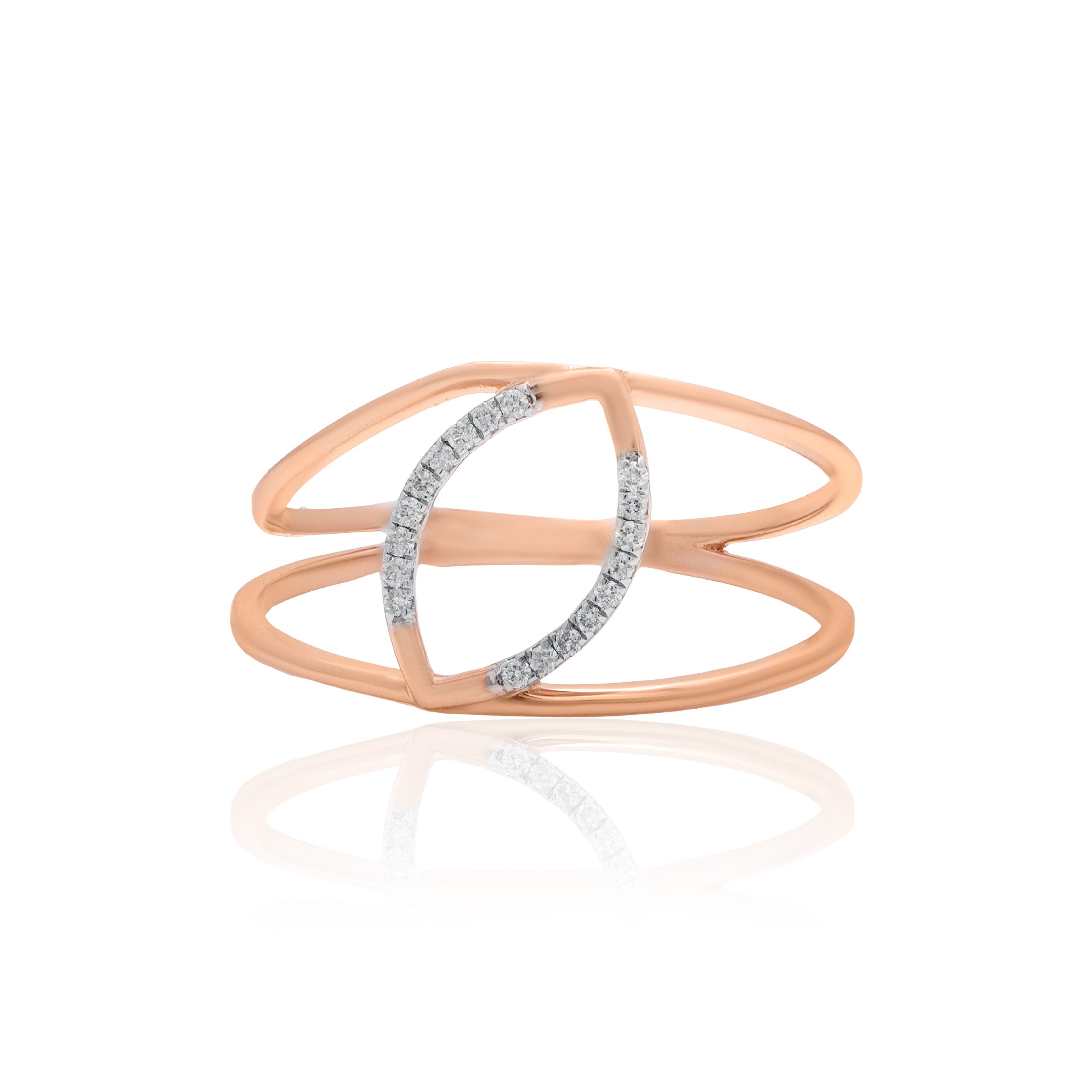 Starfall Sparkle Diamond Gold Ring