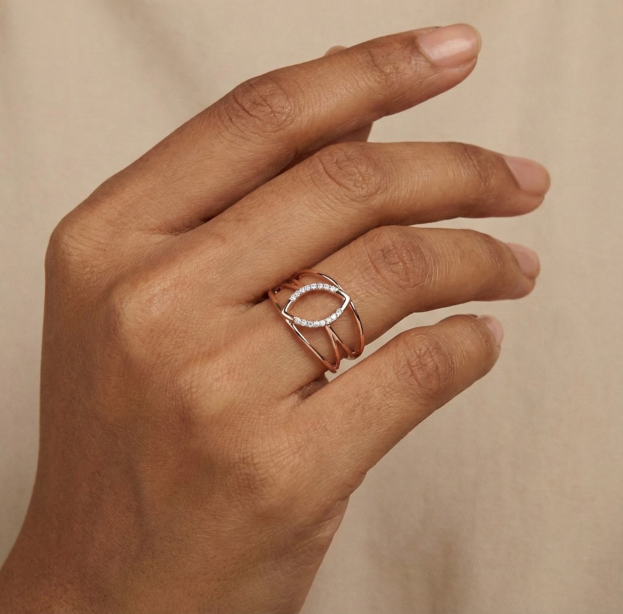 Starfall Sparkle Diamond Gold Ring