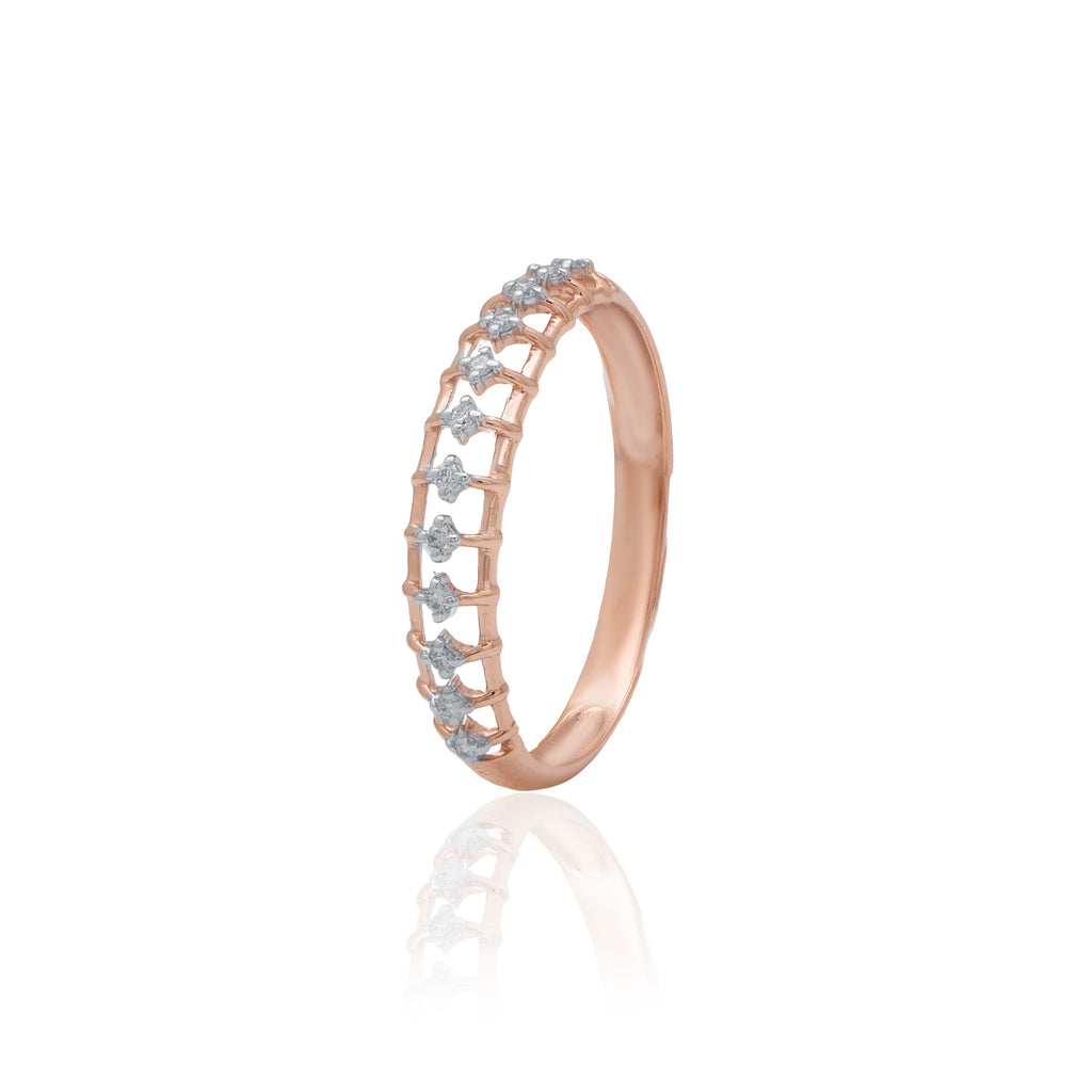 Radiant Row Diamond Gold Ring